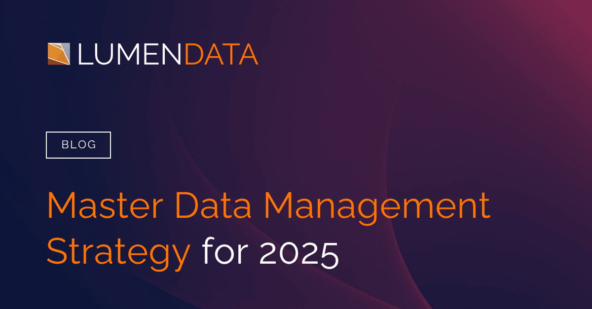 Master Data Management Strategy roadmap for 2025