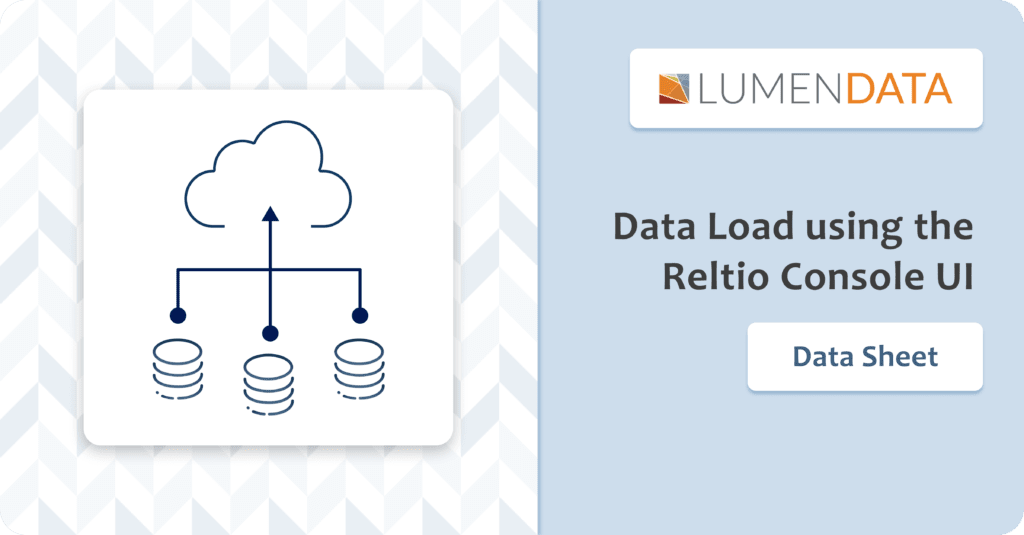 Data Load using the Reltio Console UI