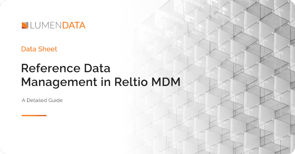 Reference Data Management in Reltio MDM