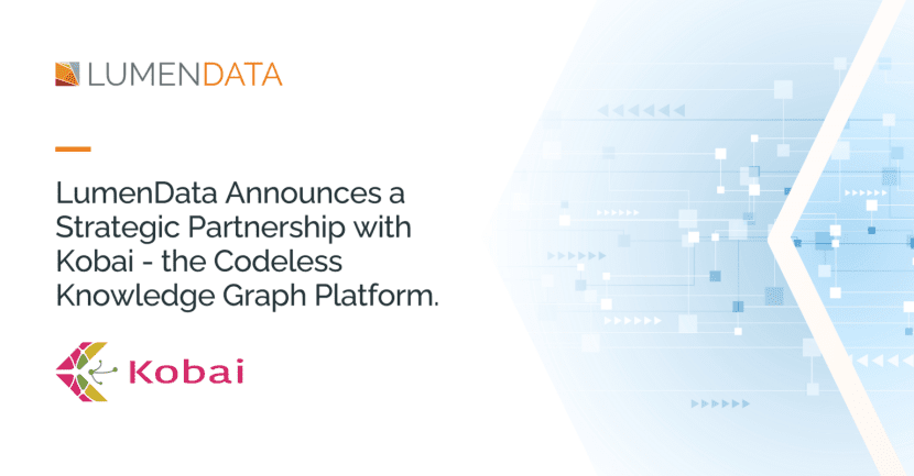 LumenData announces a strategic partnership with Kobai - the Codeless Knowledge Graph Platform.