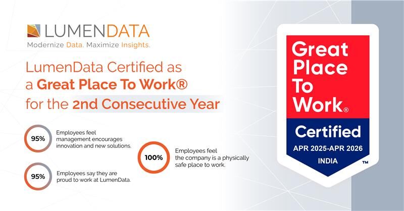 LumenData, Great Place to Work Certified