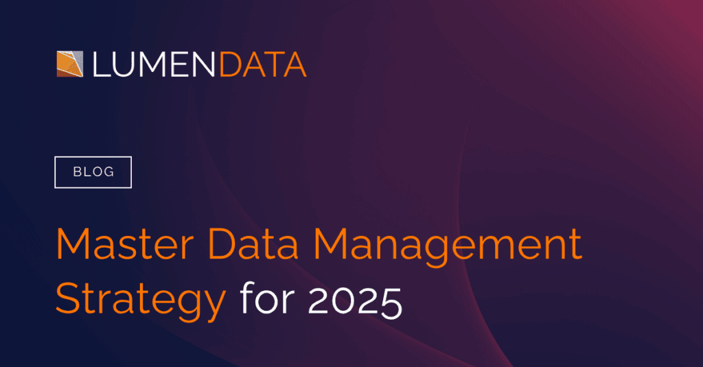 Master Data Management Strategy roadmap for 2025